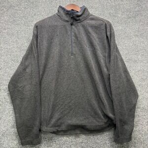 Old Navy Quarter-Zip Fleece Pullover Men's Size M Gray Long Sleeve Sweatshirt